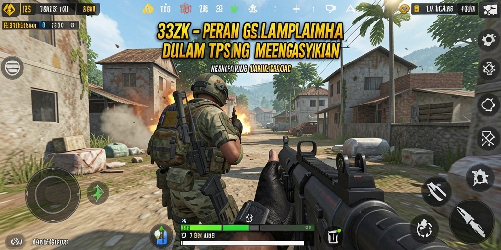 Screenshot menampilkan aksi pertempuran mendebarkan dalam game TPS.