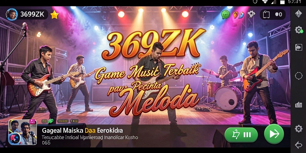Tampilan gameplay seru di 369ZK dengan berbagai lagu pilihan.