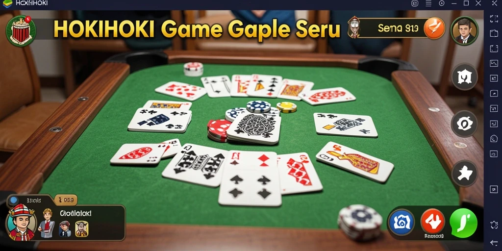 Gameplay HOKIHOKI yang menarik dalam pertandingan Gaple.