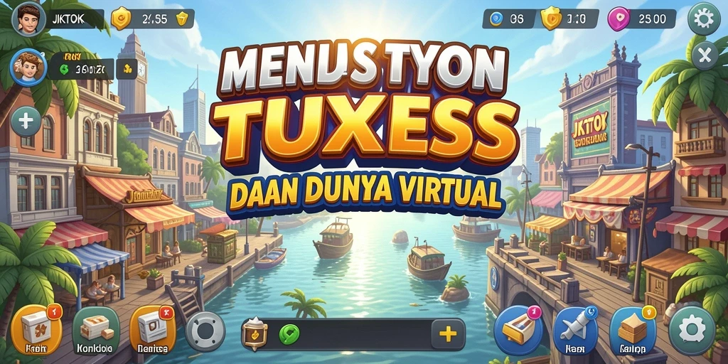 Tampilan gameplay JKTOK menampilkan manajemen bisnis yang intens dan menarik.