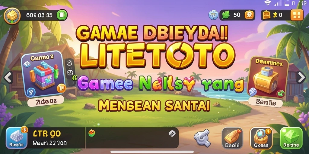 Tampilan screenshot utama LITETOTO menunjukkan gameplay santai yang menawan.