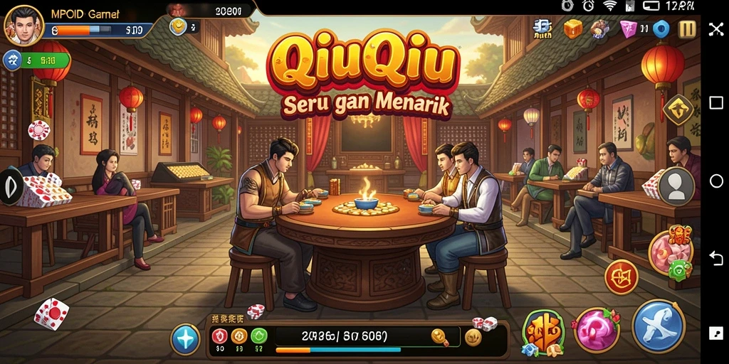 Tampilan menarik dari gameplay QiuQiu di MPOID.