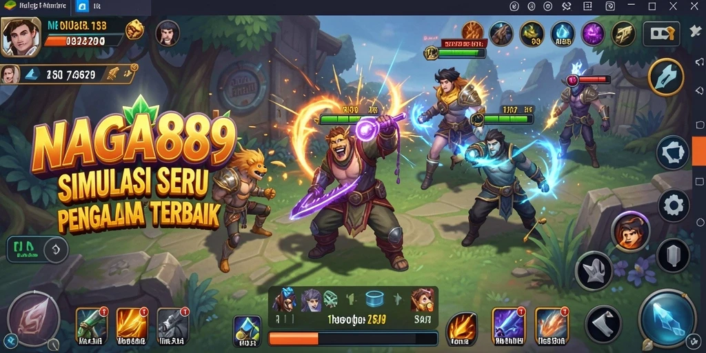 Tampilan gameplay seru NAGA889 saat mengelola dunia simulasi.