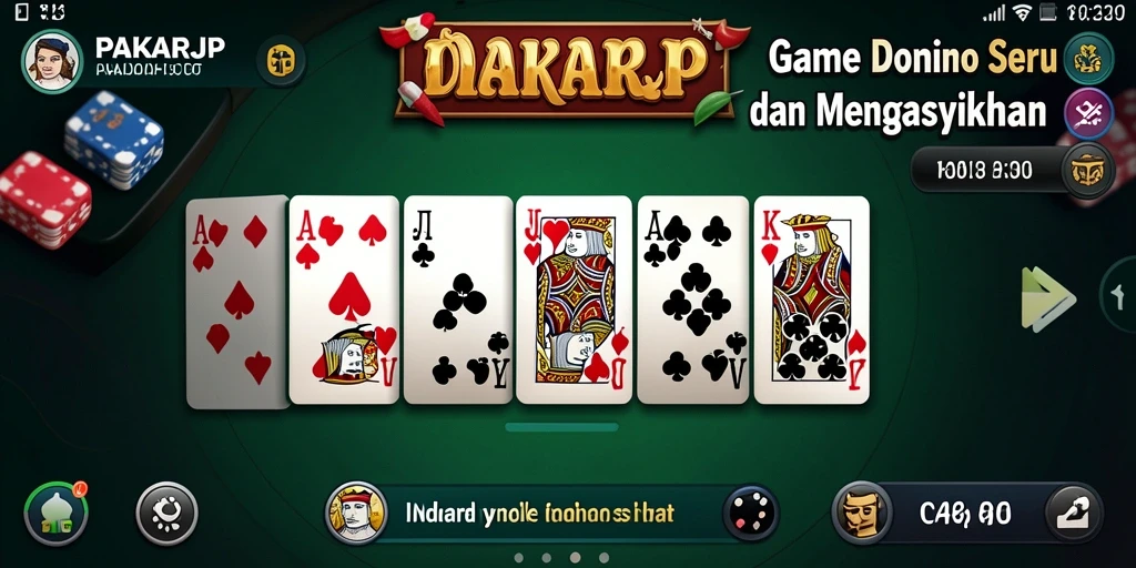 Tampilan gameplay seru dalam permainan Domino PAKARJP.