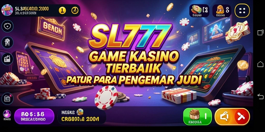 Screenshot gameplay SL777 yang menunjukkan pengalaman Kasino yang menyenangkan.