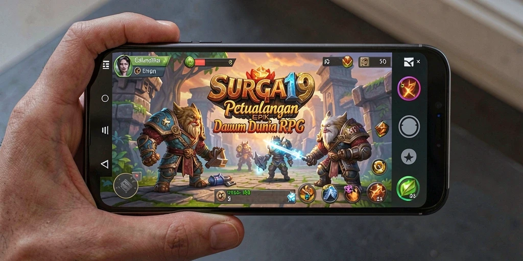 Tangkapan layar SURGA19 menampilkan petualangan RPG yang seru.