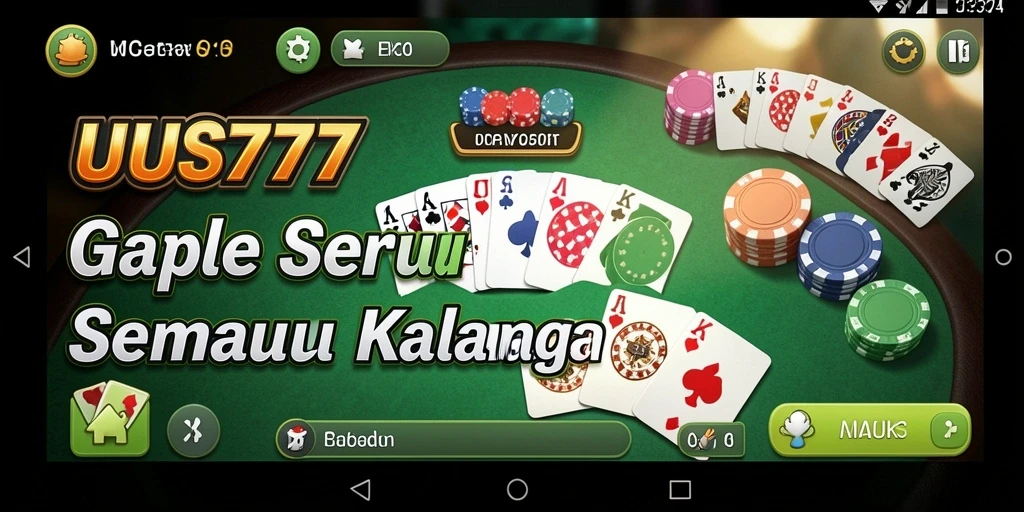 Tampilan permainan Gaple yang menarik dan penuh warna di UUS777.