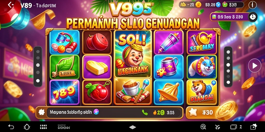 Tampilan gameplay V89 yang memukau dengan berbagai tema Slot.