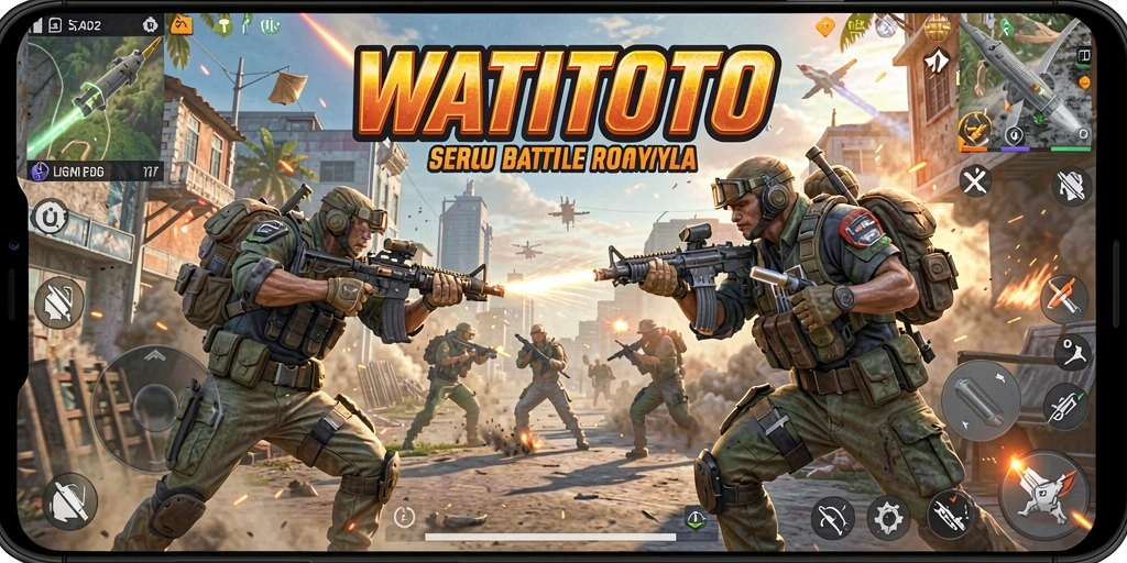 Gameplay WATITOTO dengan pertarungan Battle Royale yang mendebarkan.