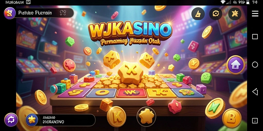 Tampilan gameplay seru dari WJKASINO menunjukkan tantangan Puzzle yang menarik.